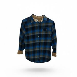 Legendary Whitetails Blue and Black Plaid Men's Shirt